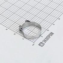 Хомут силовой шарнирный одноболтовый 80-85мм нерж. сталь